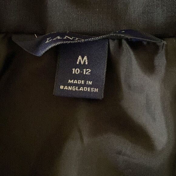 Lands’ End Black Long Sleeve Button Zip Hoodie Lightweight Spring Jacket Size M - Picture 13 of 16